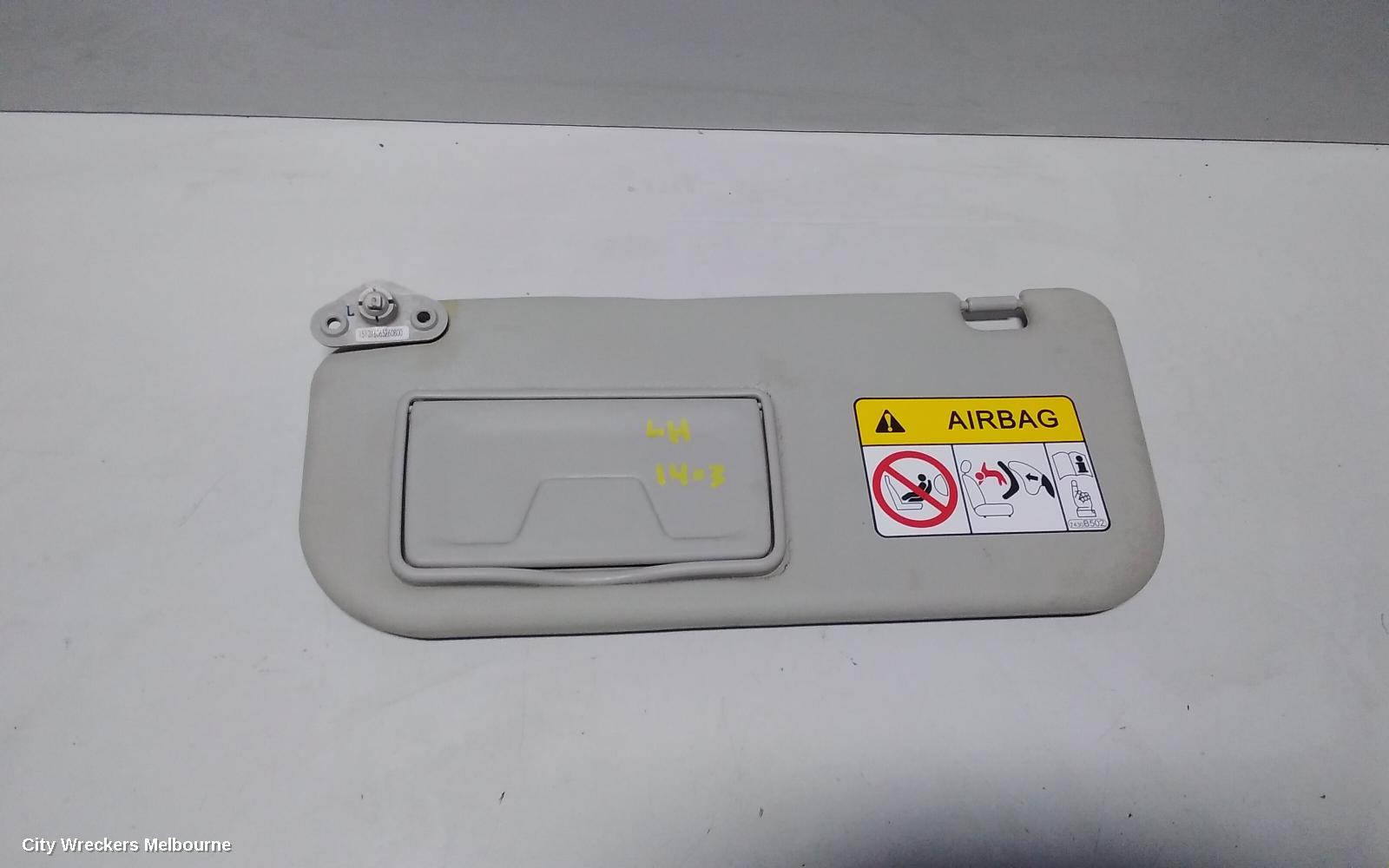 MITSUBISHI TRITON SUNVISOR, MQ, LH SIDE, VINYL, GREY, 03/2015 - 10/2018