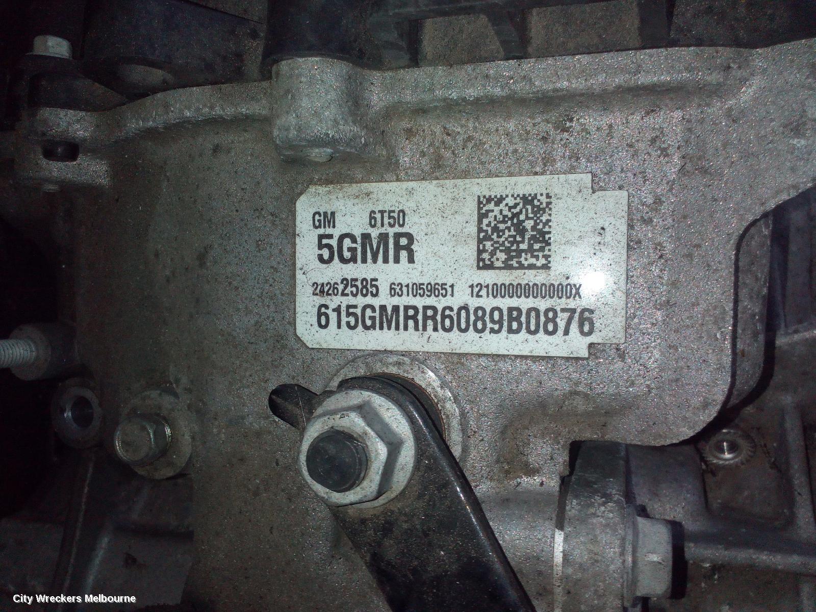 HOLDEN CAPTIVA TRANS/GEARBOX, AUTO, AWD, DIESEL, 2.2, 5GMR TAG (GEN 2), NO TRANSFER CASE, CG, 08/2012 - 06/2018