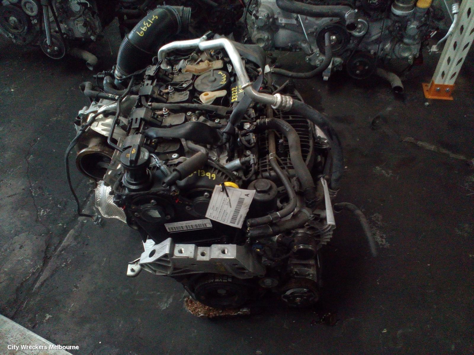 VOLKSWAGEN TIGUAN ENGINE, PETROL, 2.0, TURBO, 5NA, CZPA CODE, 06/2016 ONWARDS