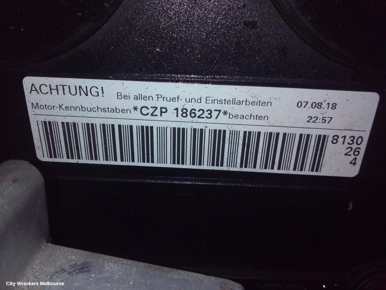 VOLKSWAGEN TIGUAN ENGINE, PETROL, 2.0, TURBO, 5NA, CZPA CODE, 06/2016 ONWARDS
