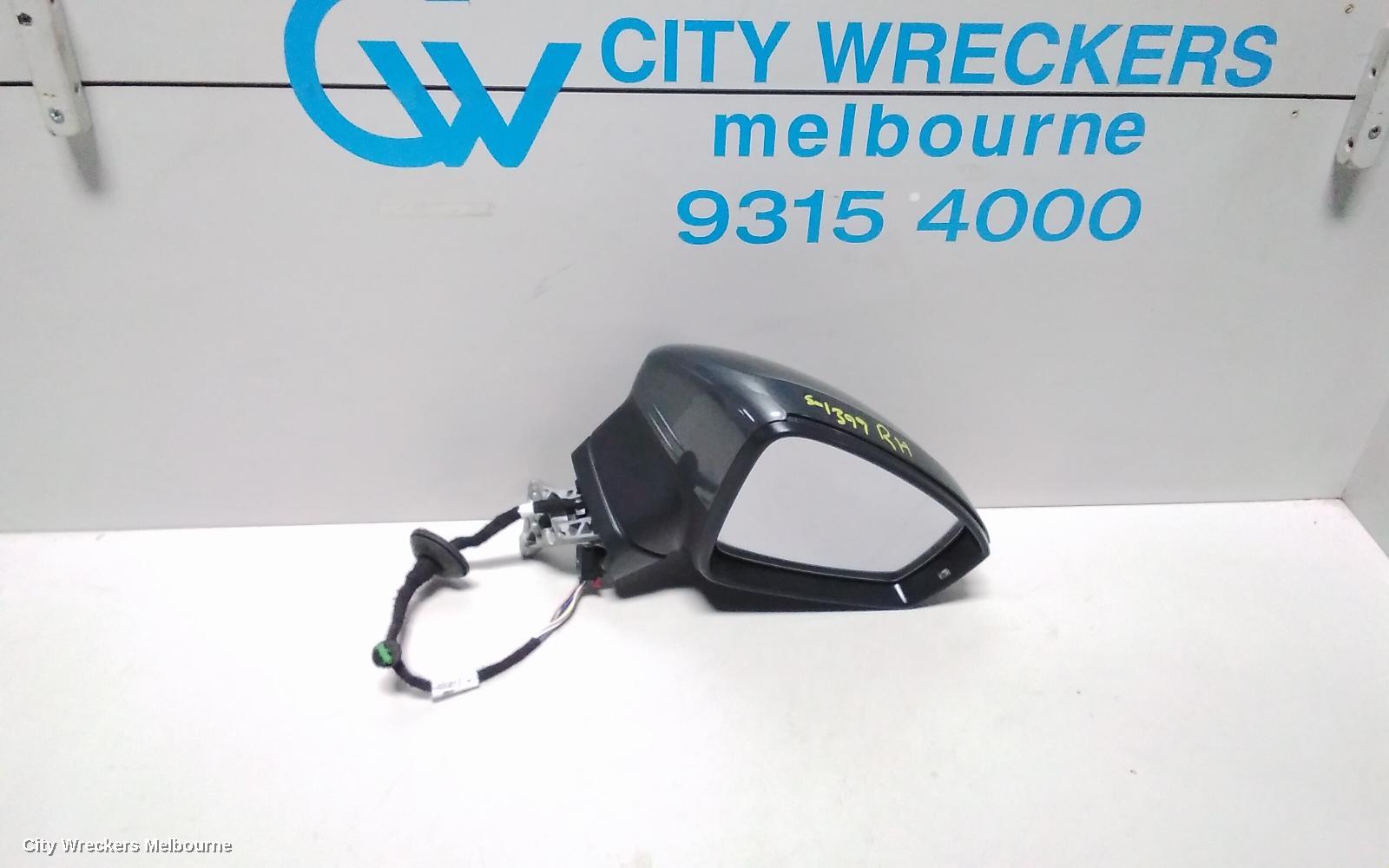 VOLKSWAGEN TIGUAN RIGHT DOOR MIRROR, 5NA, POWER FOLD, NON LANE CHANGE ASSIST & NON CAMERA TYPE, 06/2016 - 02/2021