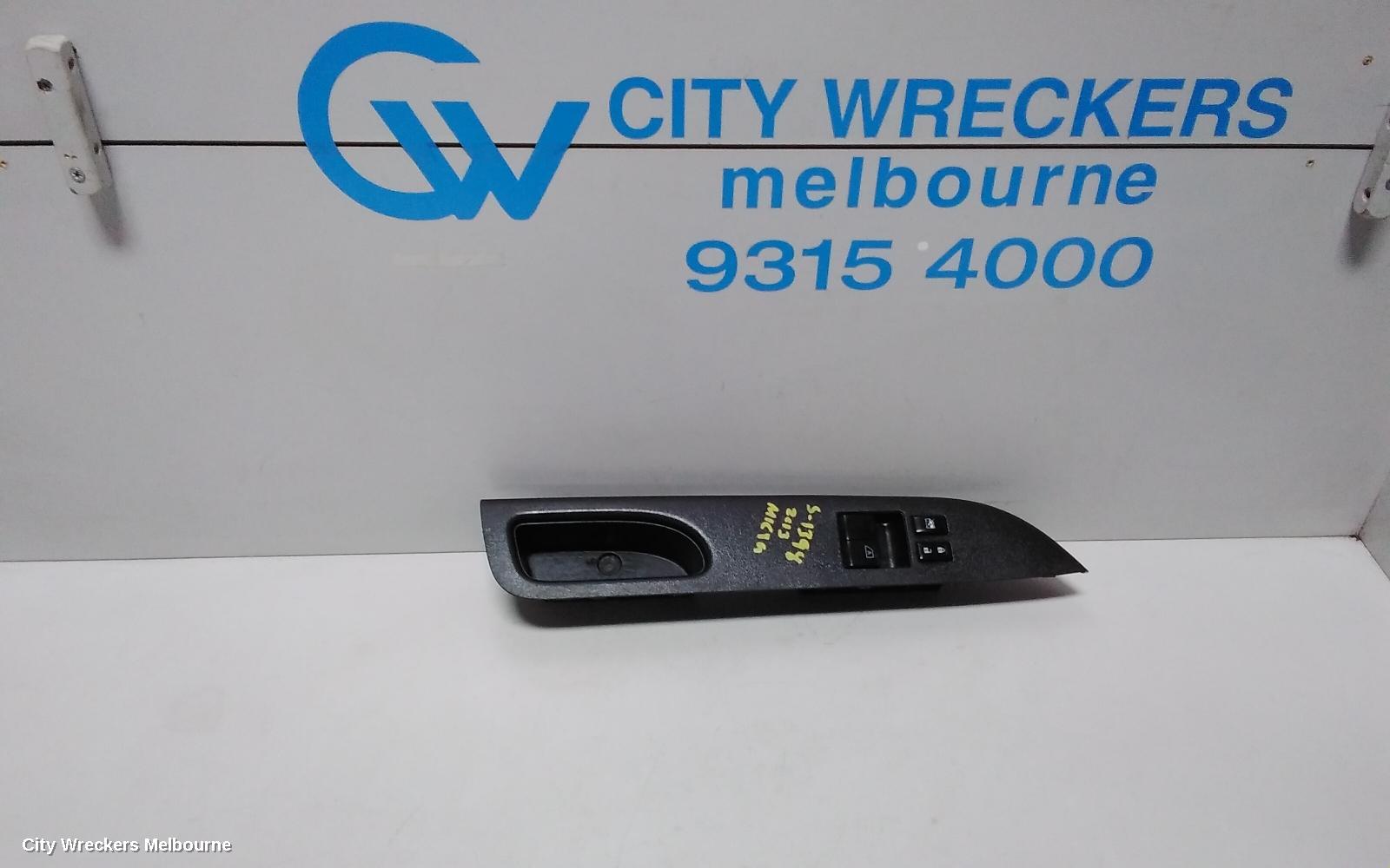 NISSAN MICRA PWR DR WIND SWITCH, RH FRONT, MASTER FRONT DOORS ONLY, K13, 11/2010 - 12/2016