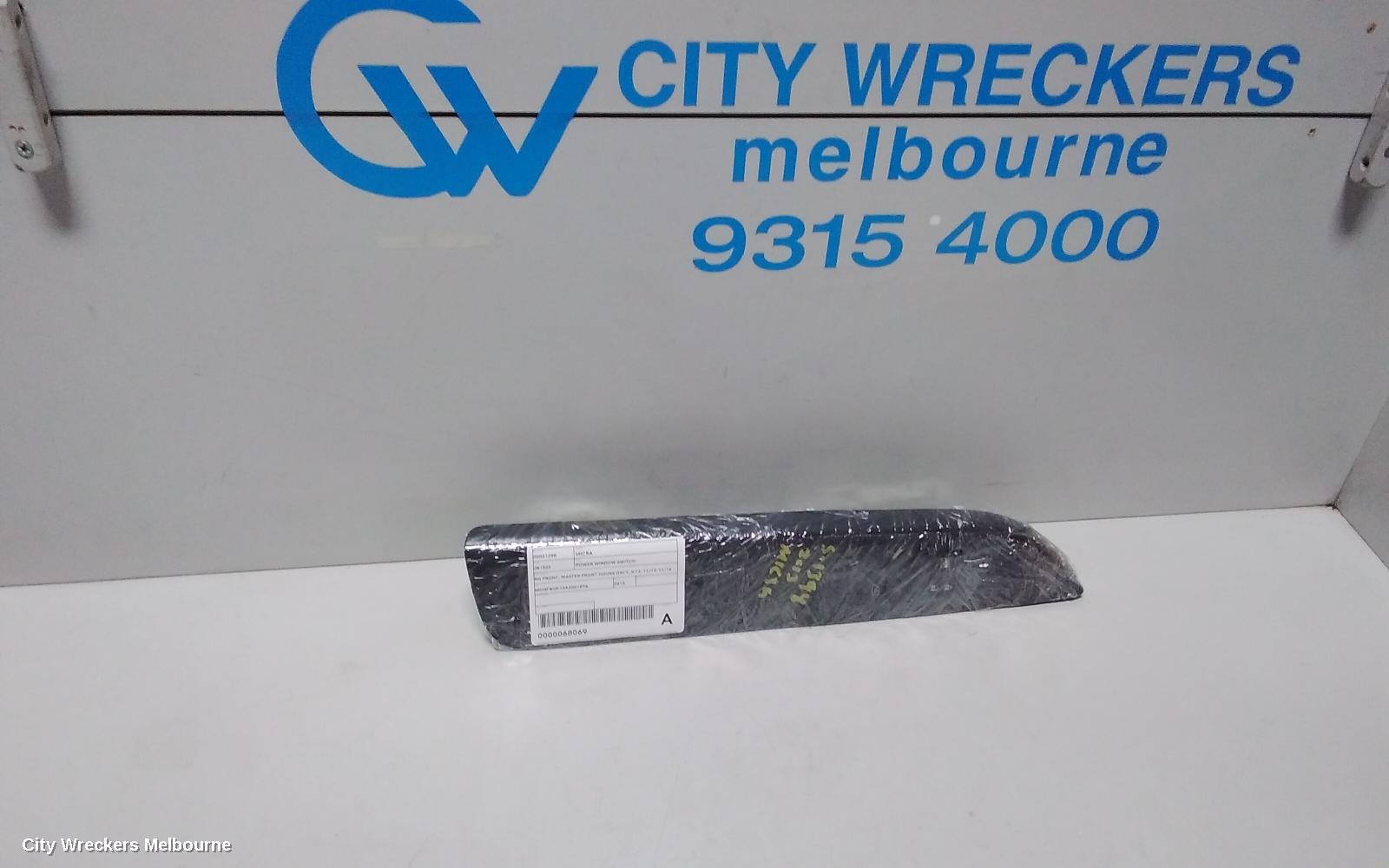 NISSAN MICRA PWR DR WIND SWITCH, RH FRONT, MASTER FRONT DOORS ONLY, K13, 11/2010 - 12/2016