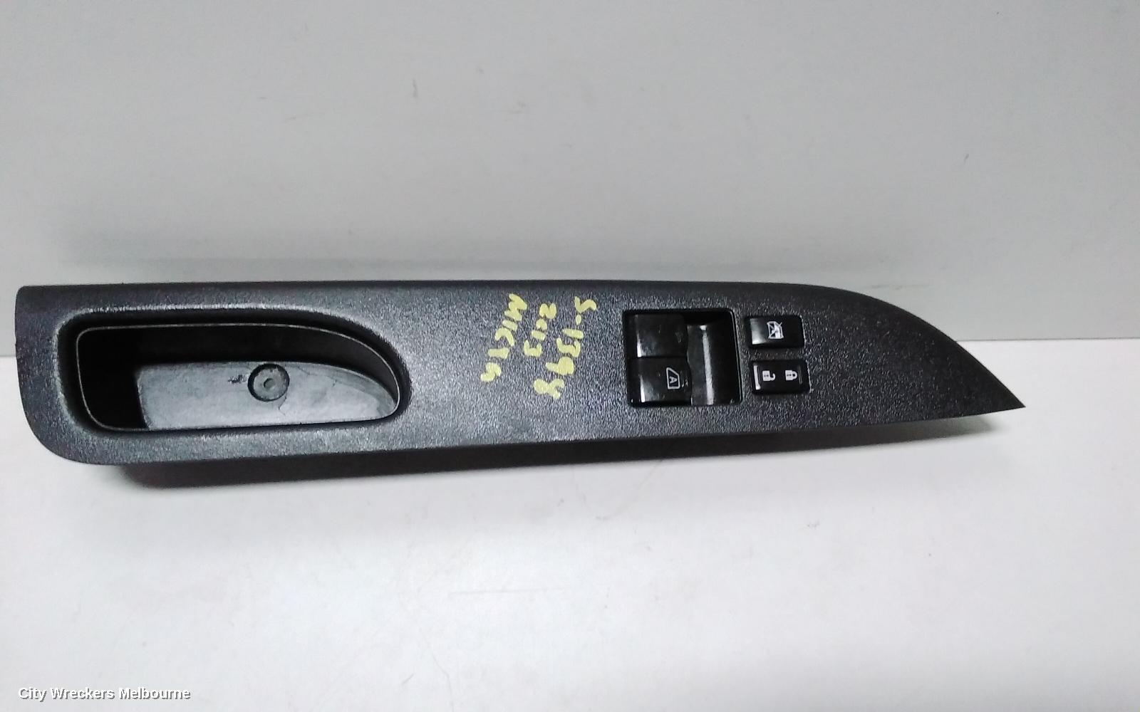 NISSAN MICRA PWR DR WIND SWITCH, RH FRONT, MASTER FRONT DOORS ONLY, K13, 11/2010 - 12/2016