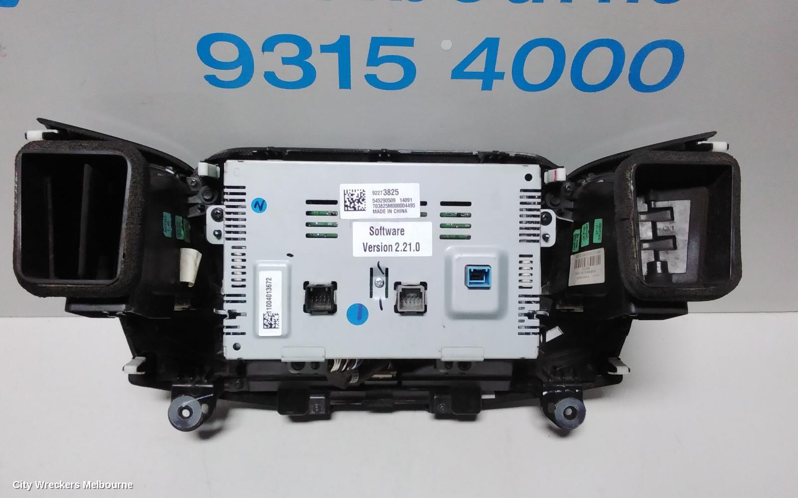 HOLDEN COMMODORE RADIO/CD/DVD/SAT/TV, DISPLAY SCREEN, 8IN SAT NAV TYPE, VF, 05/2013 - 12/2017