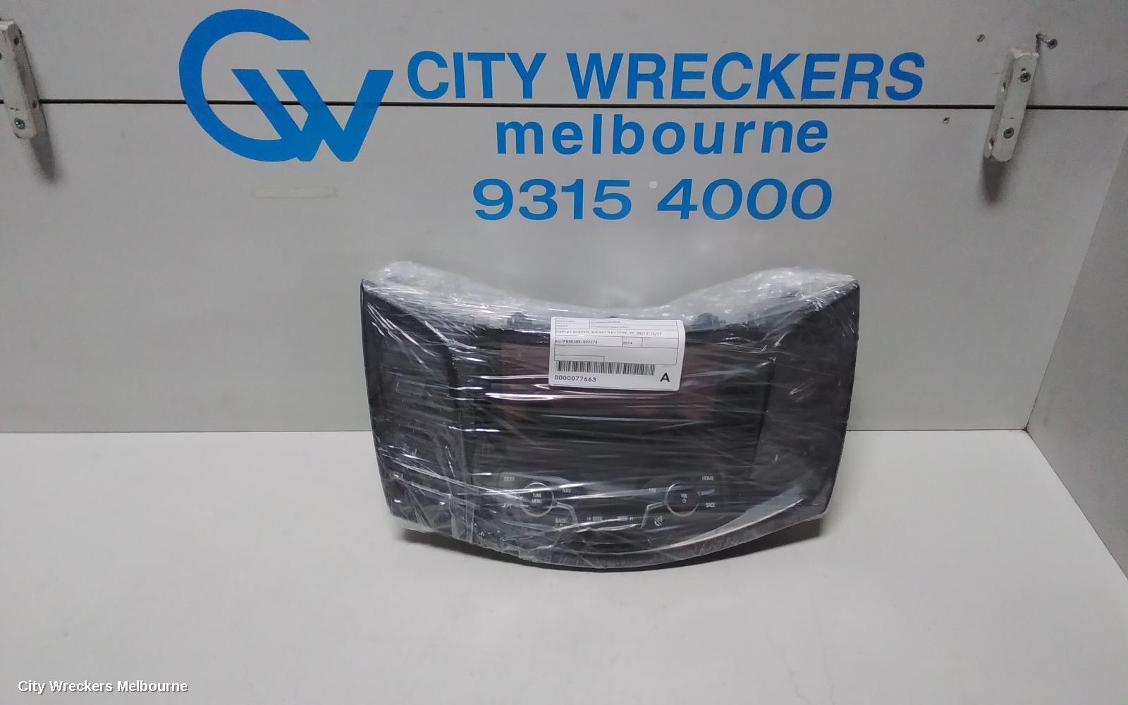 HOLDEN COMMODORE RADIO/CD/DVD/SAT/TV, DISPLAY SCREEN, 8IN SAT NAV TYPE, VF, 05/2013 - 12/2017