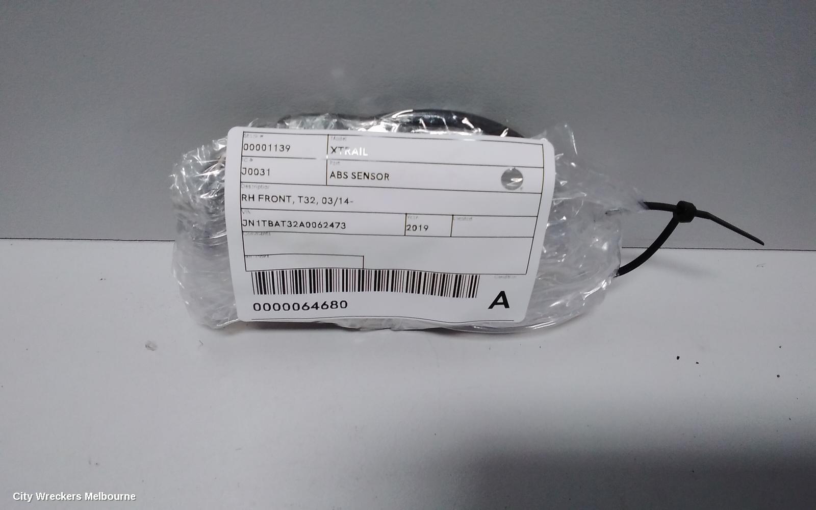NISSAN XTRAIL ABS SENSOR, RH FRONT, T32, 03/2014 ONWARDS