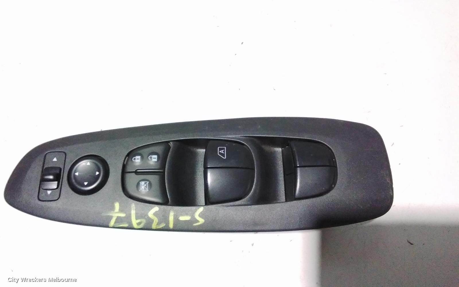 NISSAN PATHFINDER PWR DR WIND SWITCH, RH FRONT (MASTER SWITCH), R52, 10/2013 - 04/2021