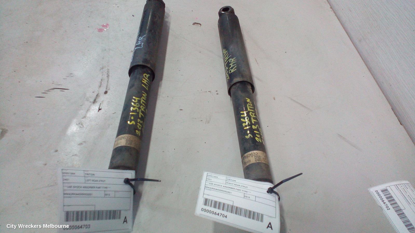 MITSUBISHI TRITON LEFT REAR STRUT, ***USE SHOCK ABSORBER PART TYPE***