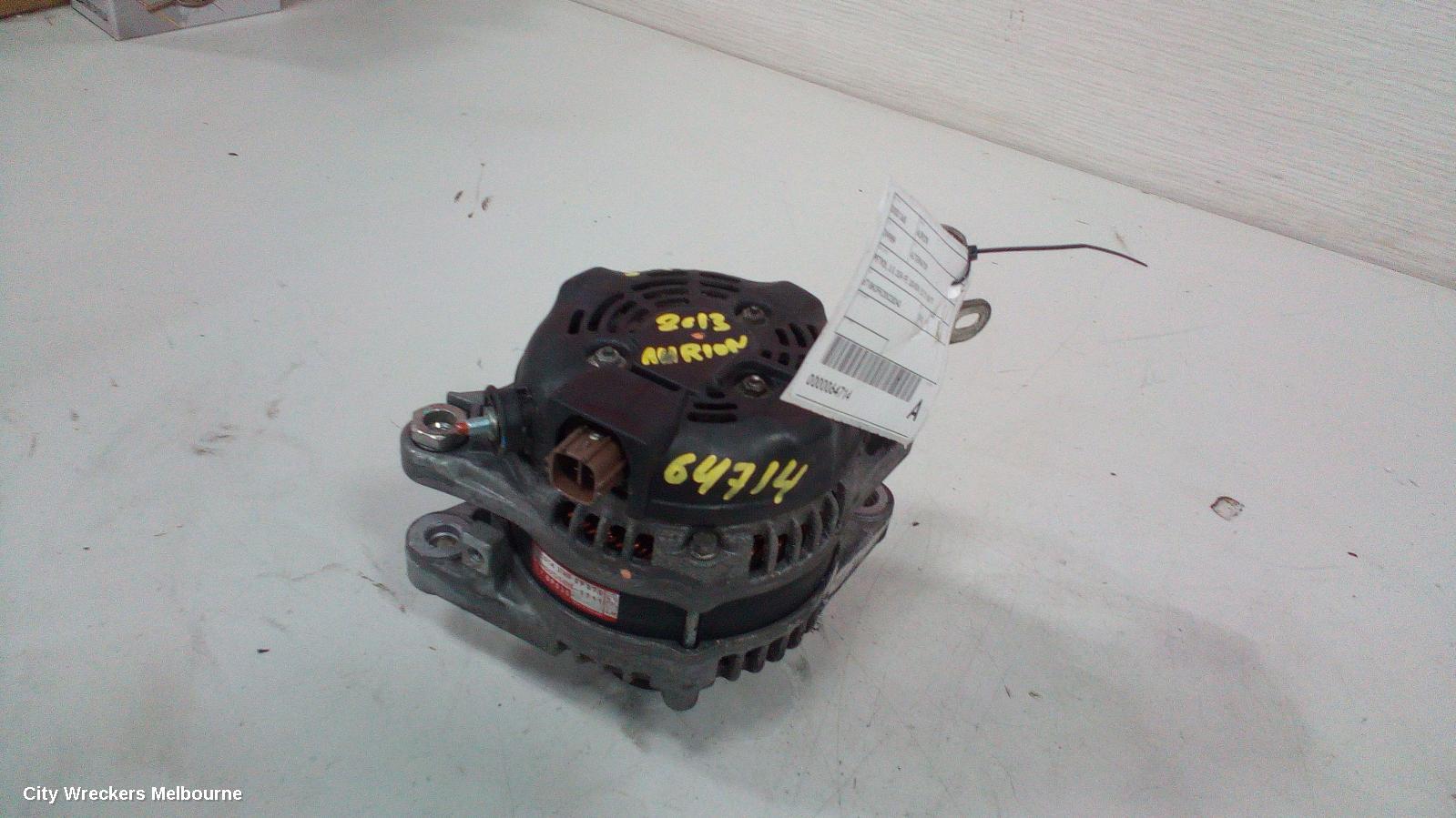 TOYOTA AURION ALTERNATOR, PETROL, 3.5, 2GR-FE, GSV50R, 02/2012 - 08/2017