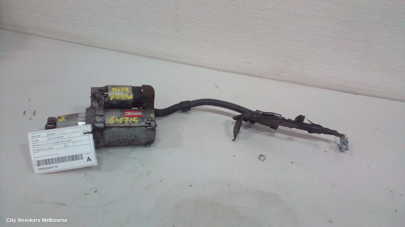 TOYOTA AURION STARTER, PETROL, 3.5, 2GR-FE, GSV50R, 02/2012 - 08/2017