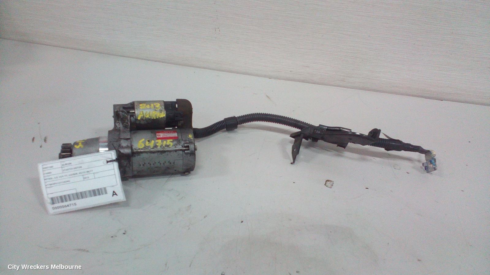 TOYOTA AURION STARTER, PETROL, 3.5, 2GR-FE, GSV50R, 02/2012 - 08/2017