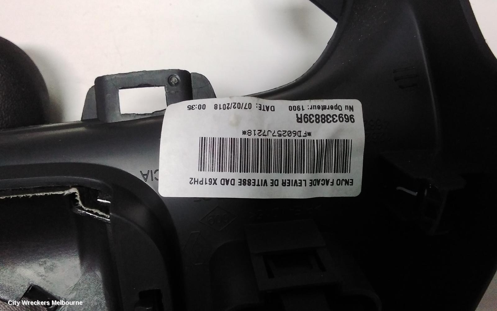 RENAULT KANGOO GEAR STICK/SHIFTER, X61, 10/2010 - 02/2022