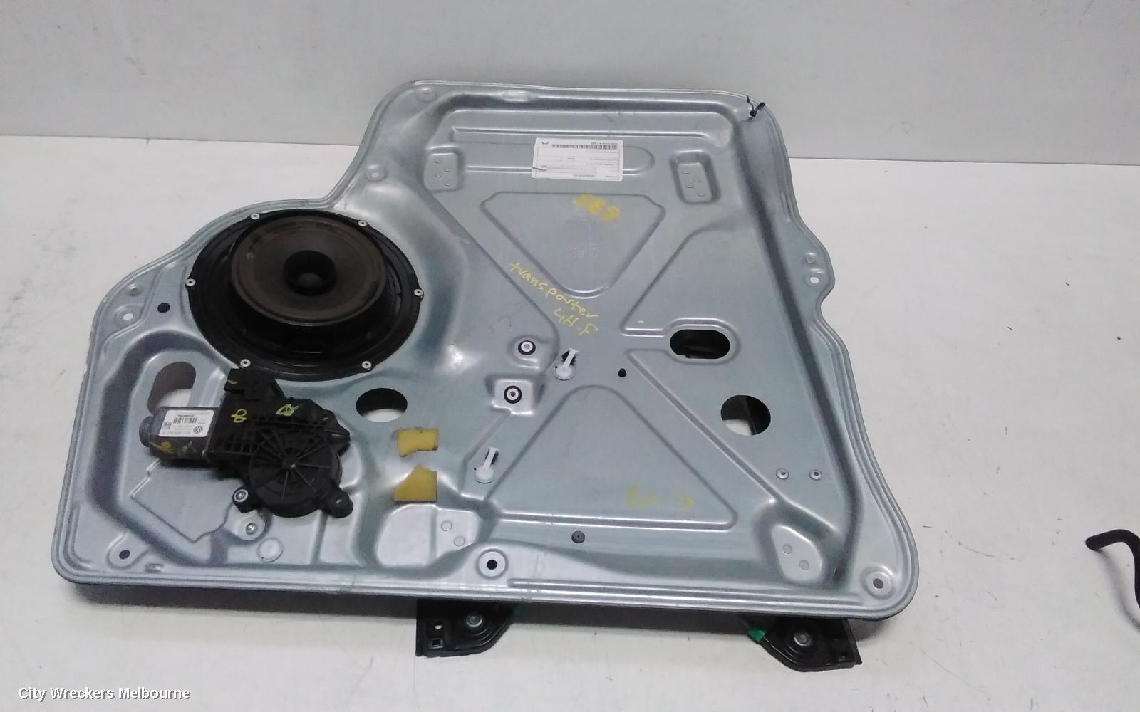 VOLKSWAGEN TRANSPORTER LEFT FRONT WINDOW REG/MOTOR, T5, DOOR REG ASSY (REG AND MOTOR), POWER, 08/2004 - 09/2009