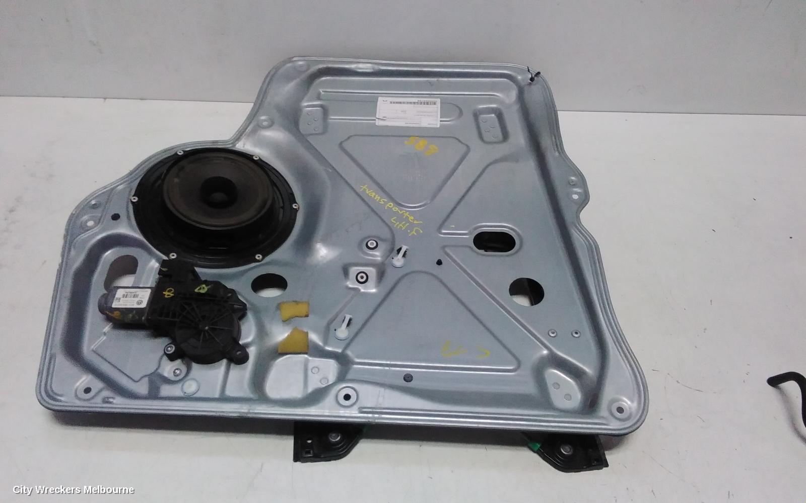 VOLKSWAGEN TRANSPORTER LEFT FRONT WINDOW REG/MOTOR, T5, DOOR REG ASSY (REG AND MOTOR), POWER, 08/2004 - 09/2009