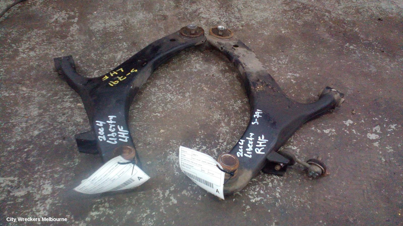 SUBARU LIBERTY RIGHT FRONT LOWER CONTROL ARM, 4TH GEN, STI TYPE (ALLOY), 09/2003 - 08/2009