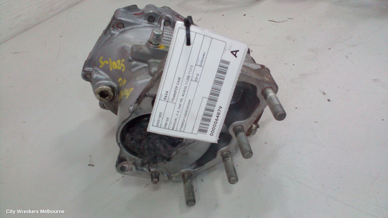 TOYOTA RAV4 TRANSFER CASE, MANUAL, 2.4, 2AZ-FE, ACA33, 11/2005 - 11/2012