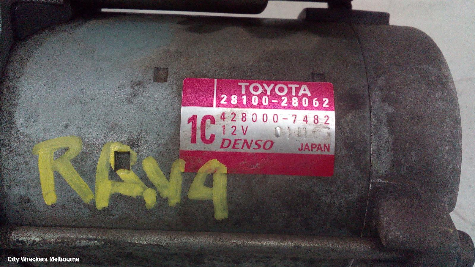 TOYOTA RAV4 STARTER, PETROL, 2.4, 2AZ-FE, ACA33, 08/2008 - 11/2012