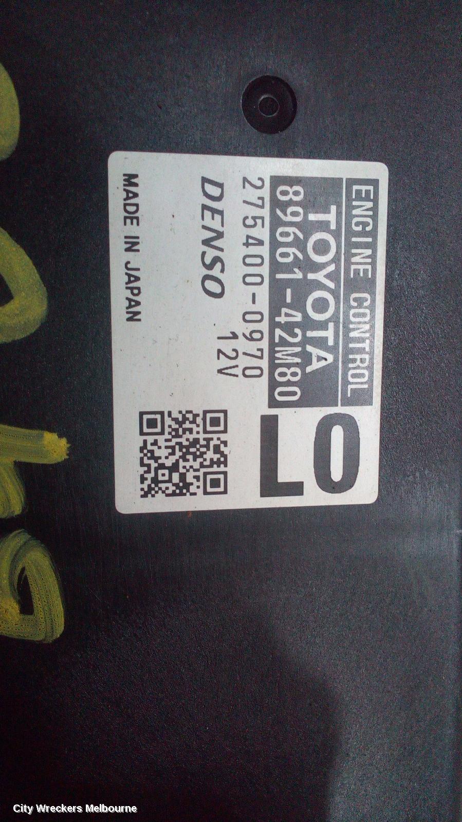 TOYOTA RAV4 ECU, ENGINE ECU, 2.4, 2AZ-FE, MANUAL T/M, 89661-42M80, SEC SET (ECU/IMM/READER/KEY), ACA33, 11/2005 - 11/2012