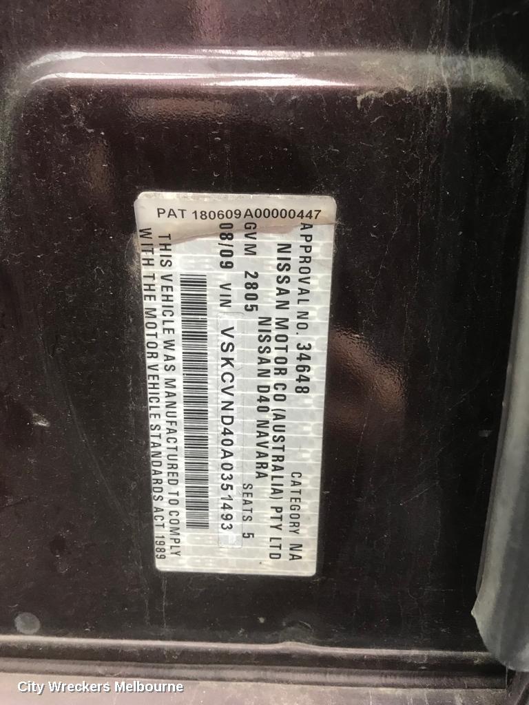 NISSAN NAVARA RIGHT INDICATOR/FOG/SIDE, D40, BUMPER FOGLAMP, ROUND TYPE, 09/2005 - 08/2015