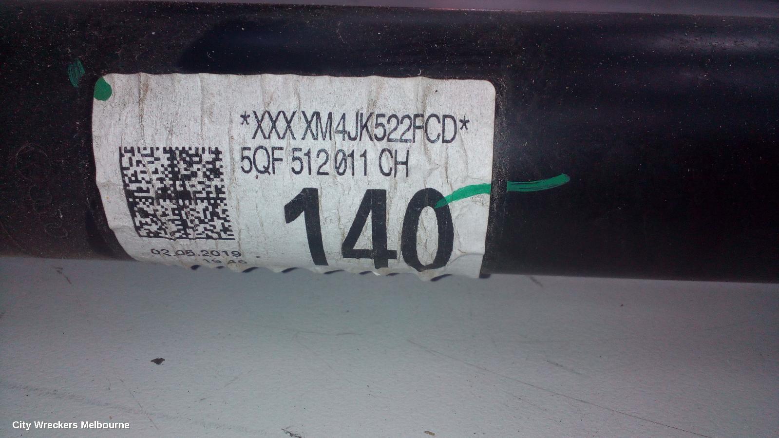 VOLKSWAGEN TIGUAN LEFT REAR STRUT, 5NA, 06/2016 - 02/2024