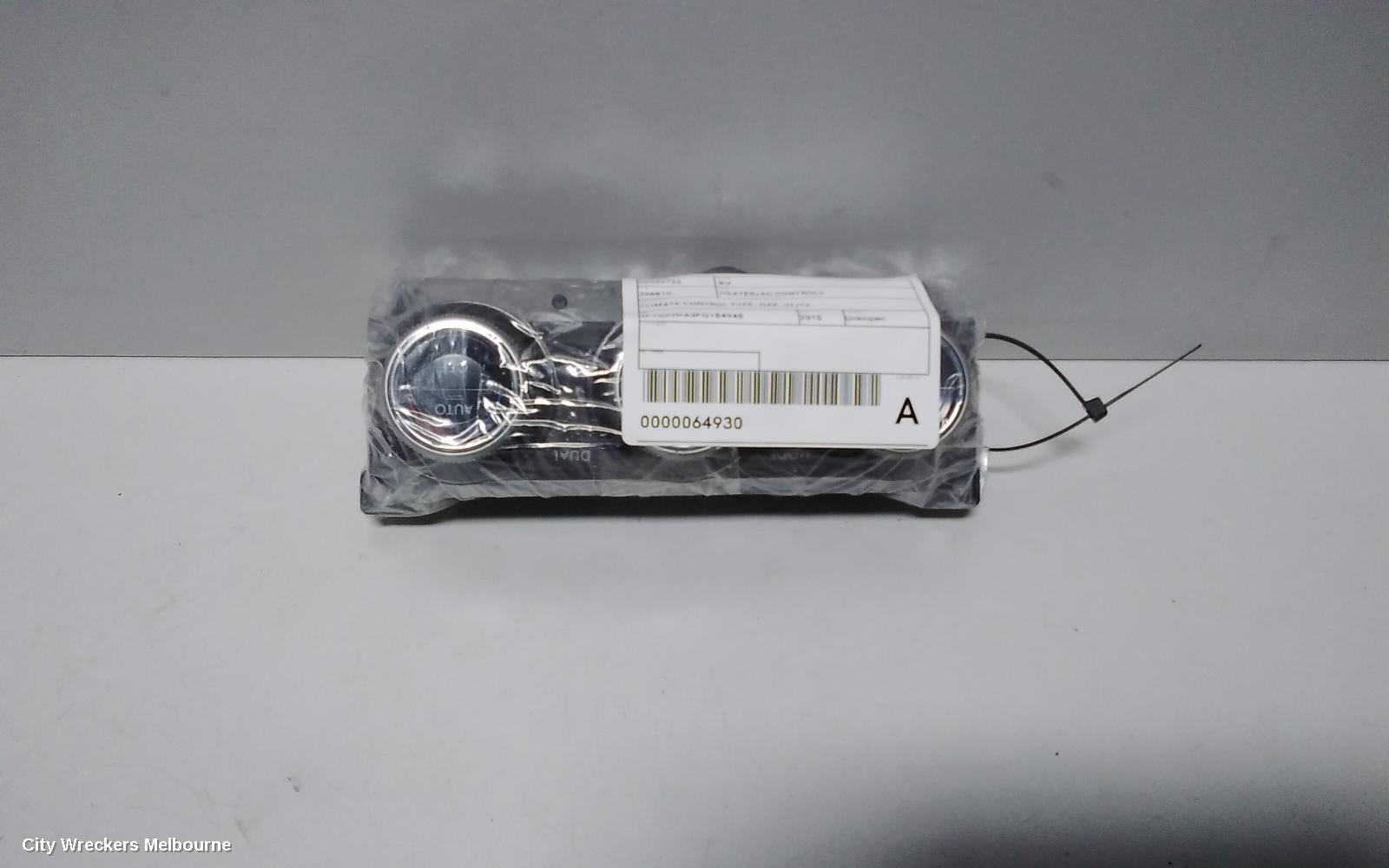 SUBARU XV HEATER/AC CONTROLS, CLIMATE CONTROL TYPE, G4X, 01/2012 ONWARDS