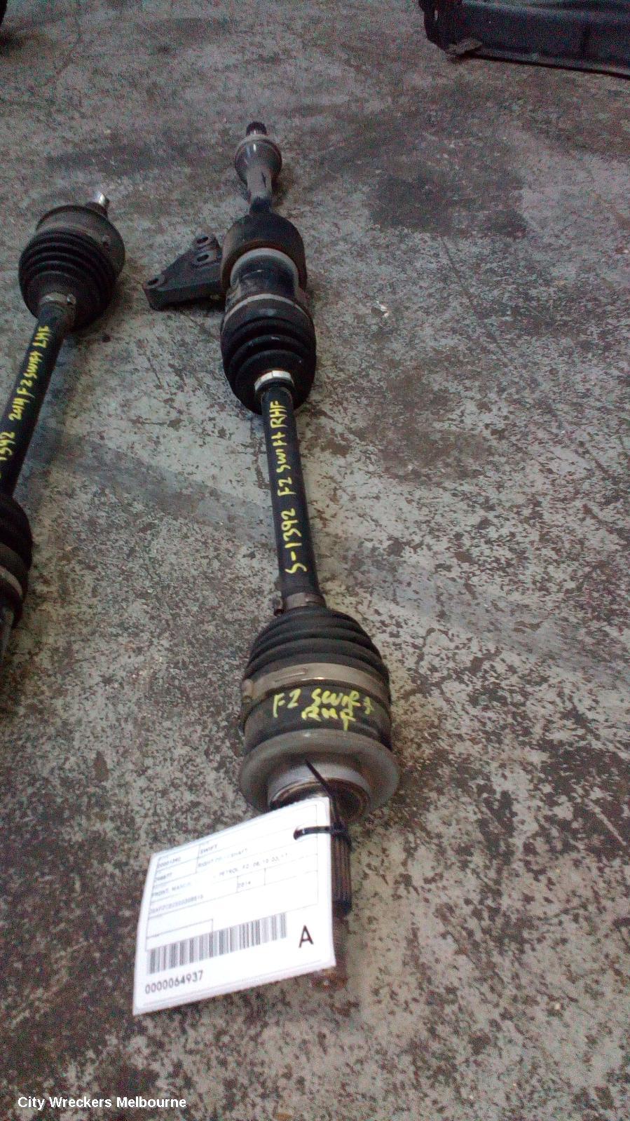 SUZUKI SWIFT RIGHT DRIVESHAFT, FRONT, MANUAL T/M, 1.4, PETROL, FZ, 08/2010 - 03/2017