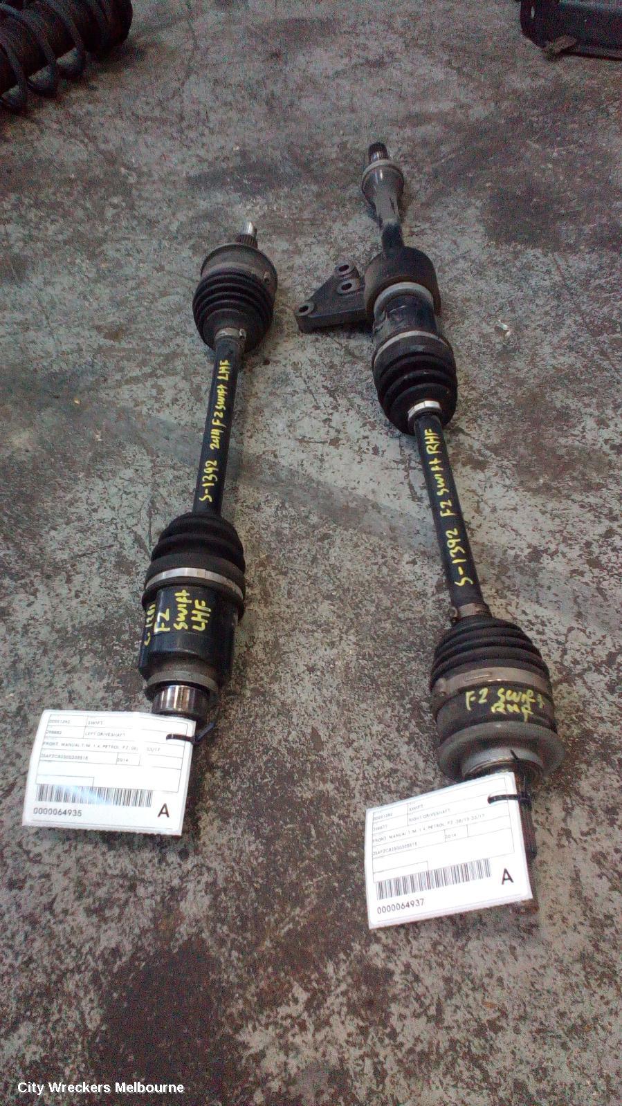 SUZUKI SWIFT RIGHT DRIVESHAFT, FRONT, MANUAL T/M, 1.4, PETROL, FZ, 08/2010 - 03/2017
