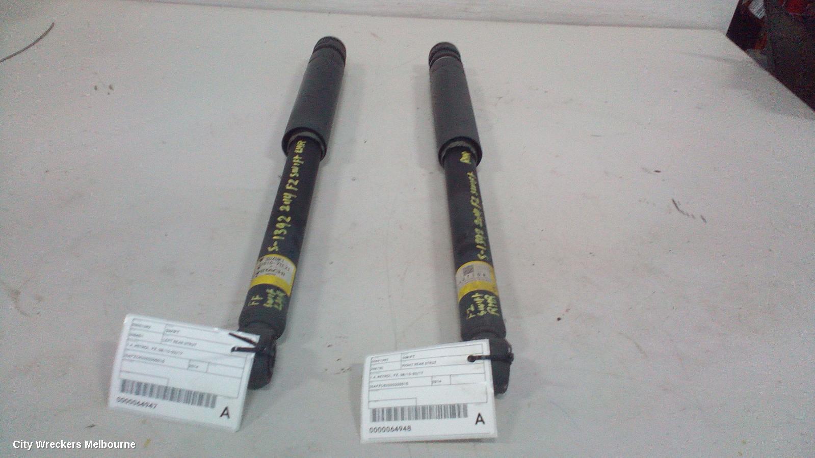 SUZUKI SWIFT LEFT REAR STRUT, 1.4, PETROL, FZ, 08/2010 - 03/2017
