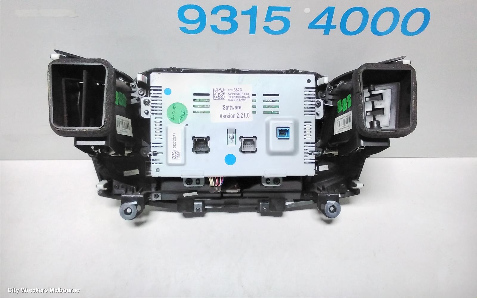 HOLDEN COMMODORE RADIO/CD/DVD/SAT/TV, DISPLAY SCREEN, 8IN SAT NAV TYPE, VF, 05/2013 - 12/2017