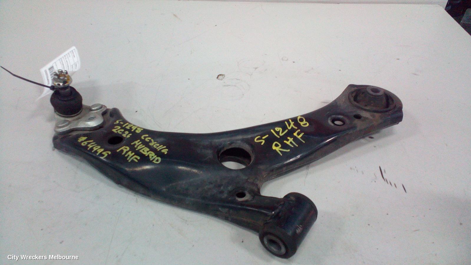 TOYOTA COROLLA RIGHT FRONT LOWER CONTROL ARM, E210, HATCH/SEDAN, 07/2018 ONWARDS