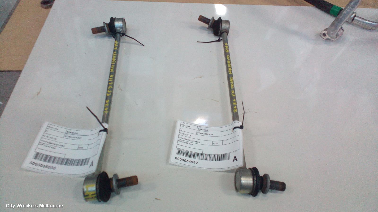 TOYOTA COROLLA STABILISER BAR, E210, HATCH, 07/2018 ONWARDS