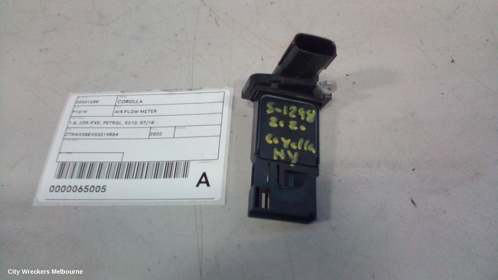 TOYOTA COROLLA AIR FLOW METER, 1.8, 2ZR-FXE, PETROL, E210, 07/2018 ONWARDS