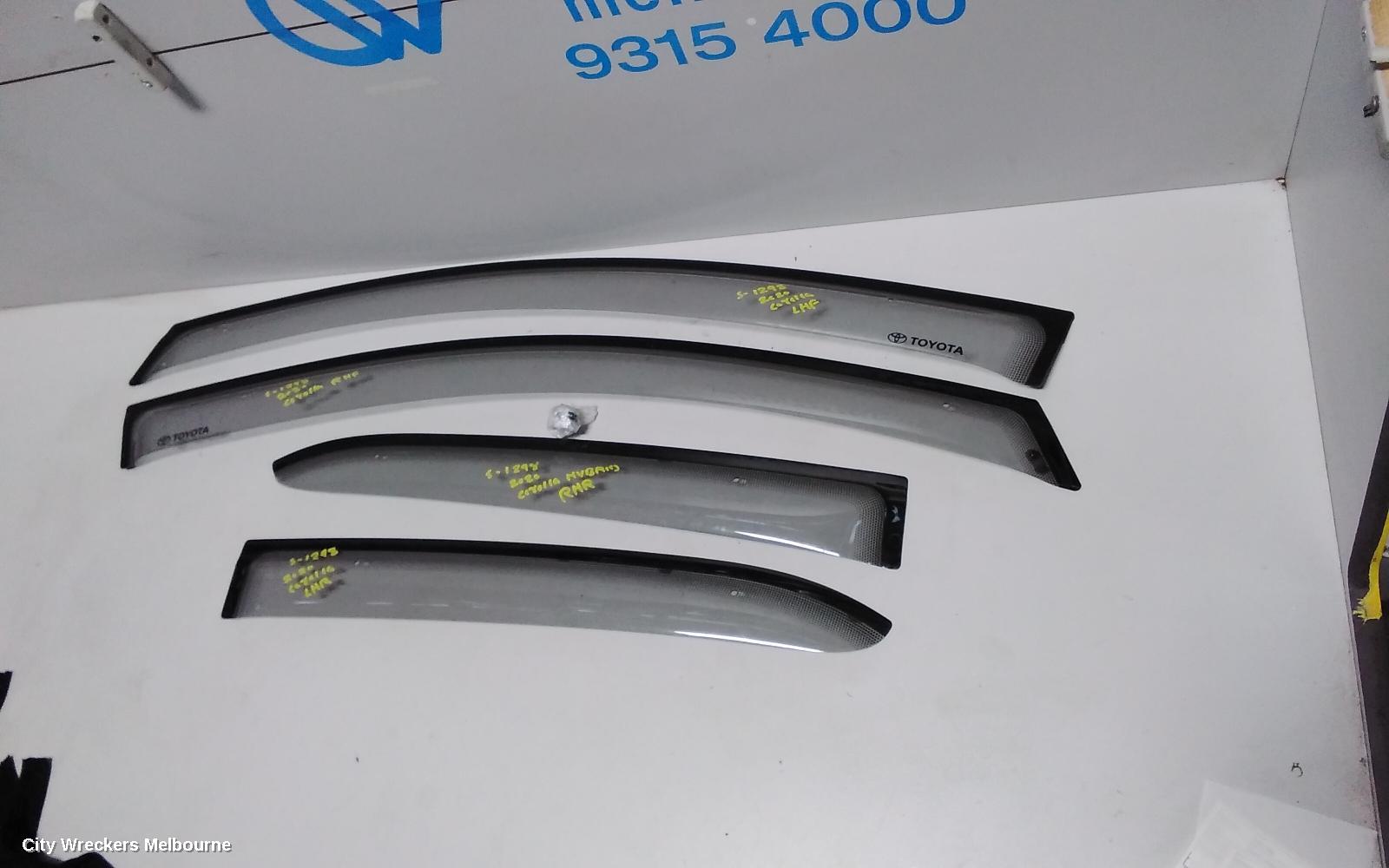 TOYOTA COROLLA WEATHER SHIELD, E210, 07/2018 ONWARDS