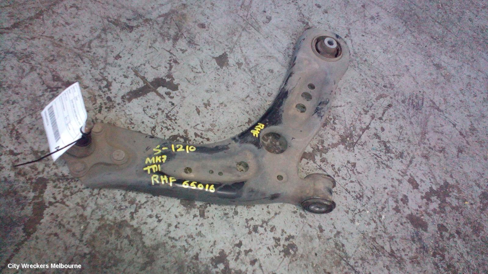 VOLKSWAGEN GOLF RIGHT FRONT LOWER CONTROL ARM, GEN 7, 03/2013 ONWARDS