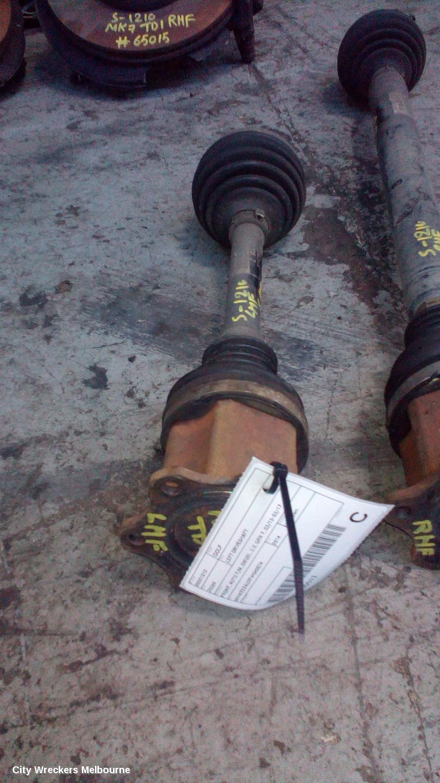 VOLKSWAGEN GOLF LEFT DRIVESHAFT, FRONT, AUTO T/M, DIESEL, 2.0, GEN 7, 03/2013 - 03/2017