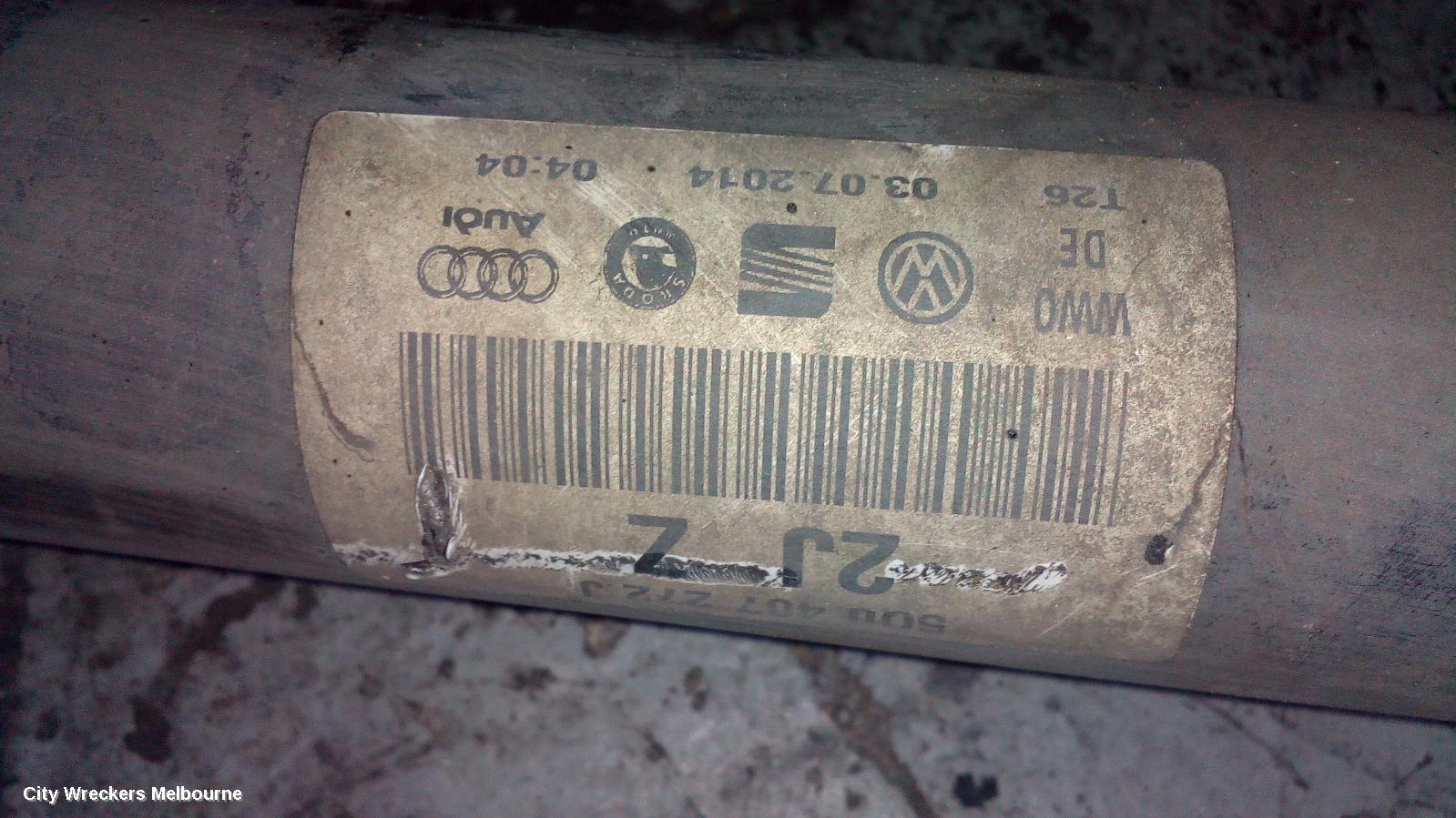 VOLKSWAGEN GOLF RIGHT DRIVESHAFT, FRONT, AUTO T/M, DIESEL, 2.0, GEN 7, 03/2013 - 03/2017