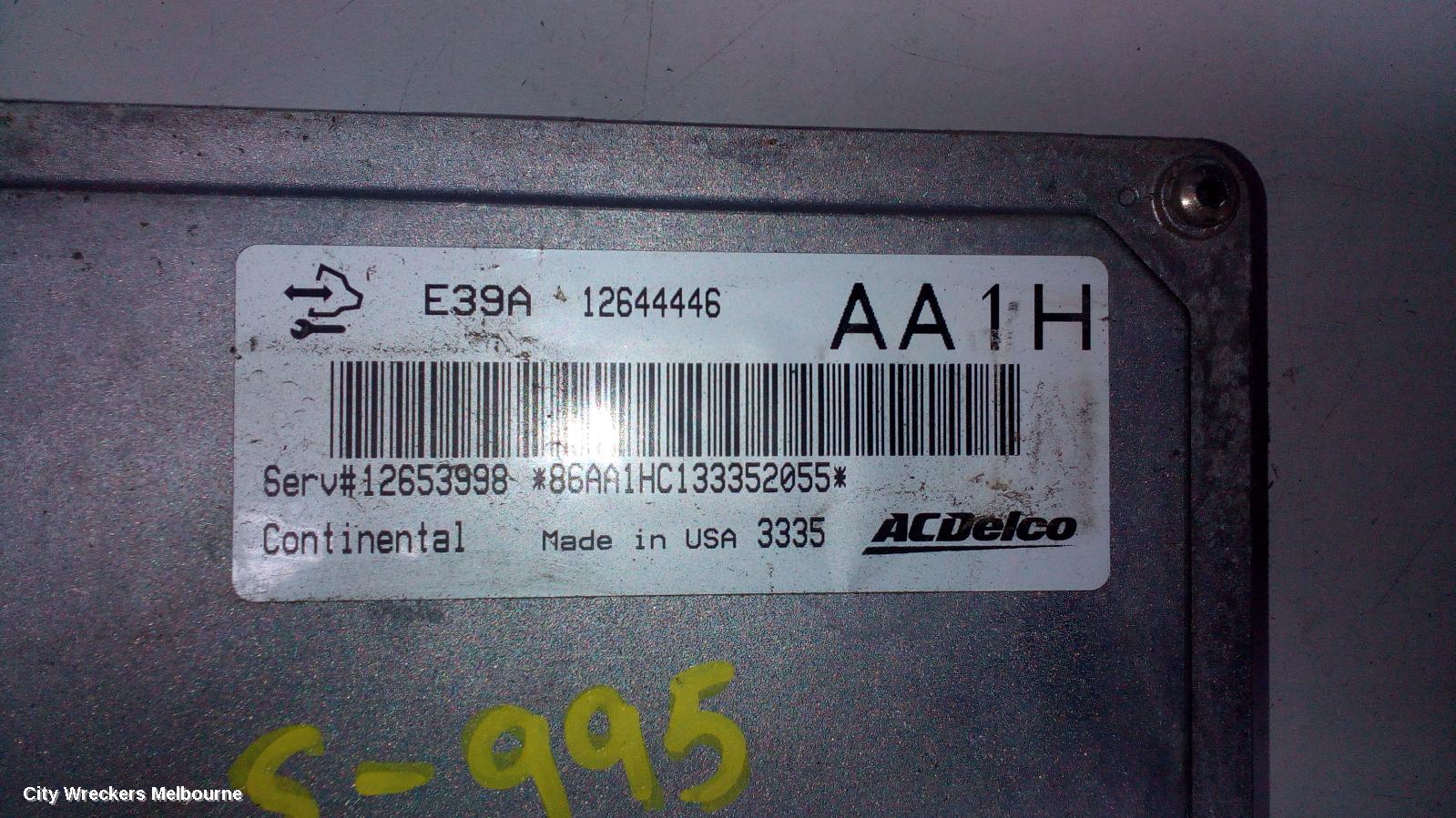 HOLDEN COMMODORE ECU, ENGINE ECU, V6, ECU ONLY, VF, 05/2013 - 12/2017