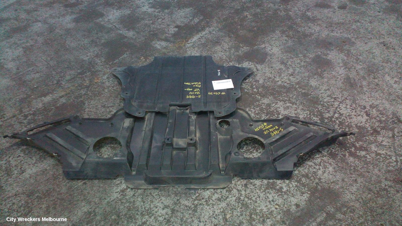 HOLDEN COMMODORE LOWER ENGINE SPLASH TRAY, VF, REAR ENGINE UNDERCOVER, 05/2013 - 12/2017
