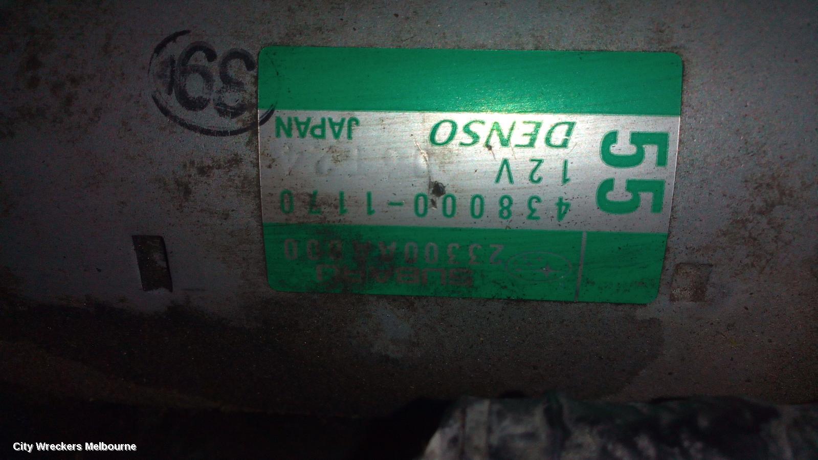 SUBARU OUTBACK STARTER, PETROL, FB25, AUTO, CVT, 6 SPEED, 6TH GEN, 08/2014 ONWARDS