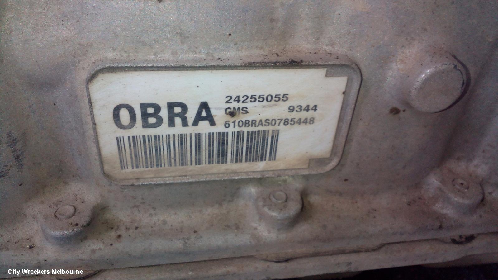 HOLDEN COMMODORE TRANS/GEARBOX, AUTO, 3.6, LLT ENG, MYB, 1BWA TAG, VE, 08/2009 - 04/2013