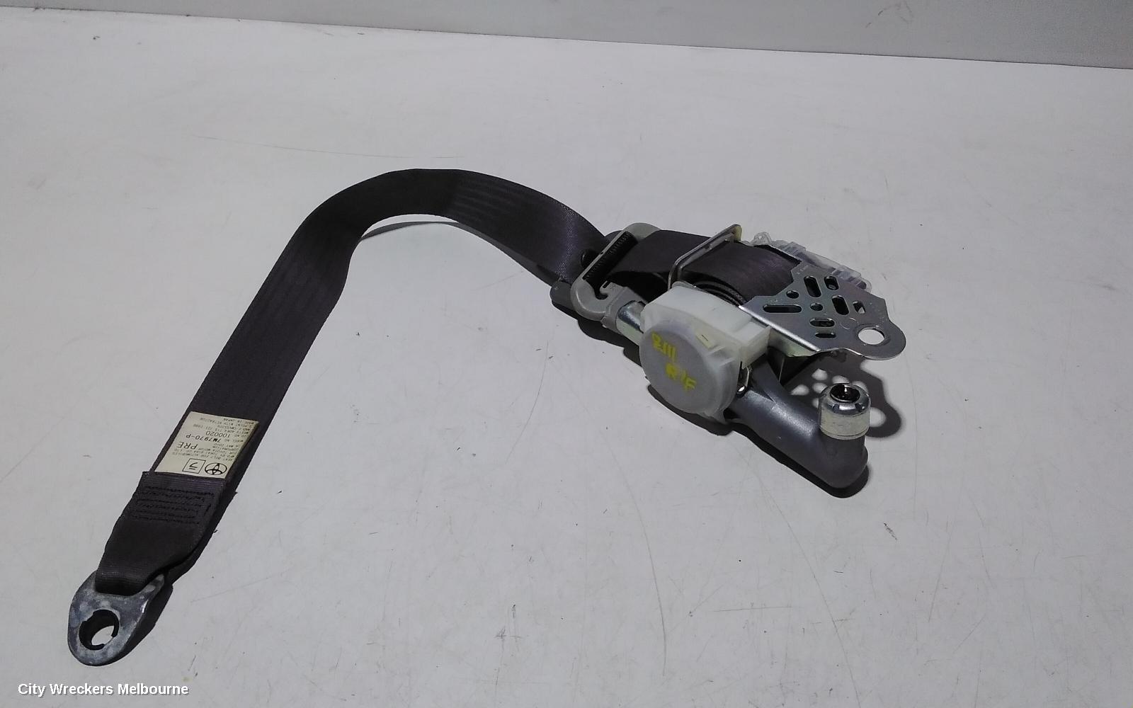 TOYOTA HIACE SEATBELT/STALK, RH FRONT, SEAT BELT STALK ONLY, GREY, TRH/KDH, 03/2005 - 04/2019