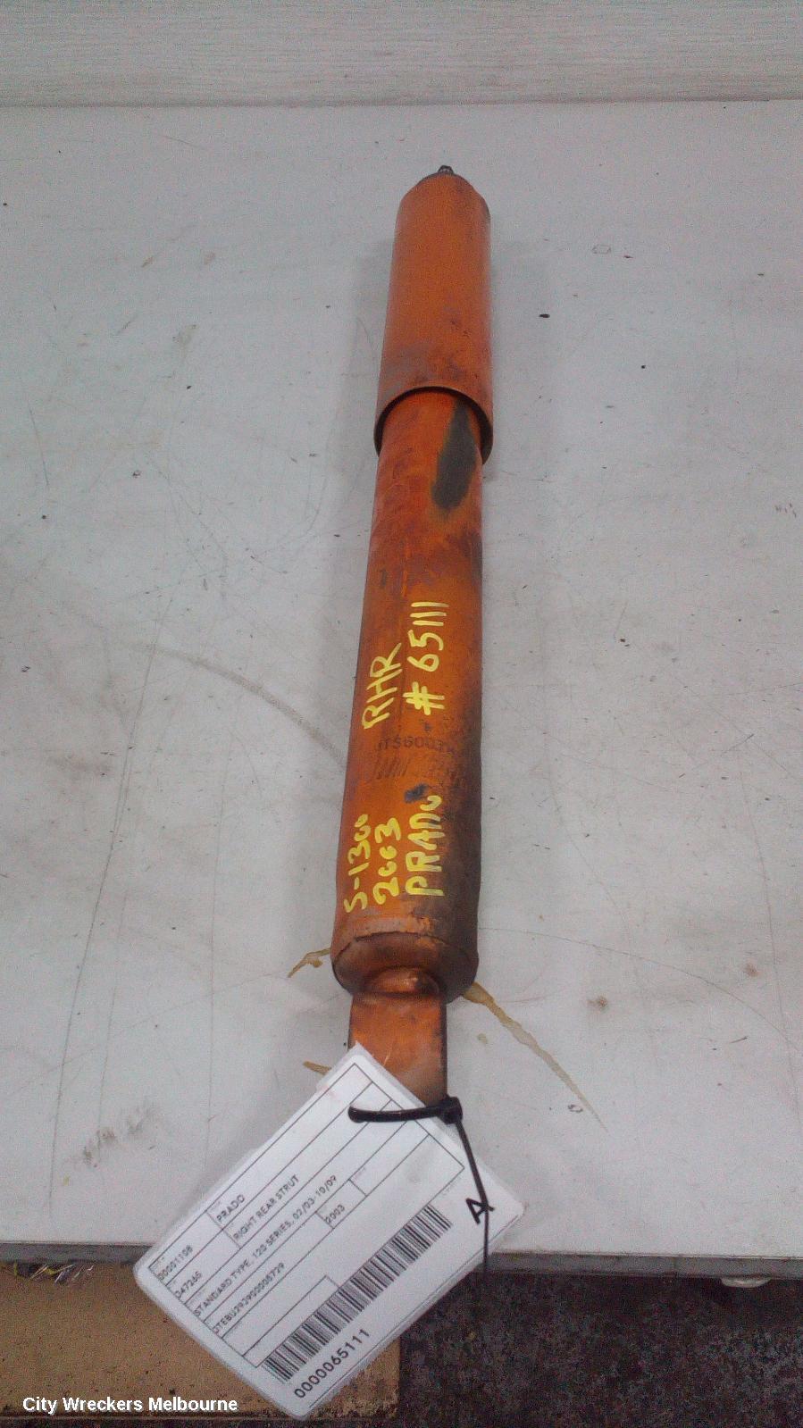 TOYOTA PRADO RIGHT REAR STRUT, STANDARD TYPE, 120 SERIES, 02/2003 - 10/2009
