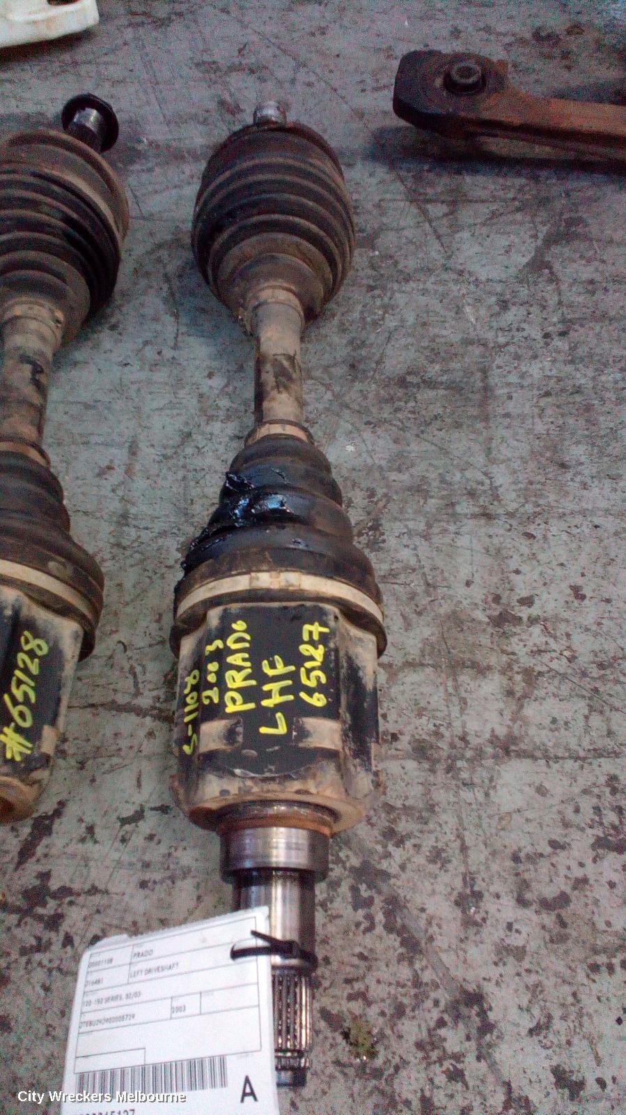 TOYOTA PRADO LEFT DRIVESHAFT, 120-150 SERIES, 02/2003 ONWARDS