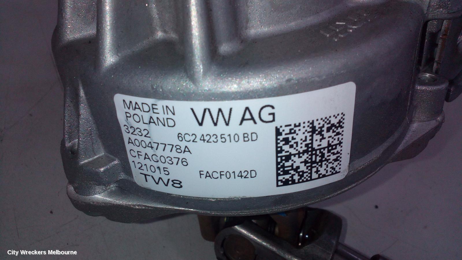 VOLKSWAGEN POLO STEERING COLUMN, 6R, 05/2014 - 09/2017