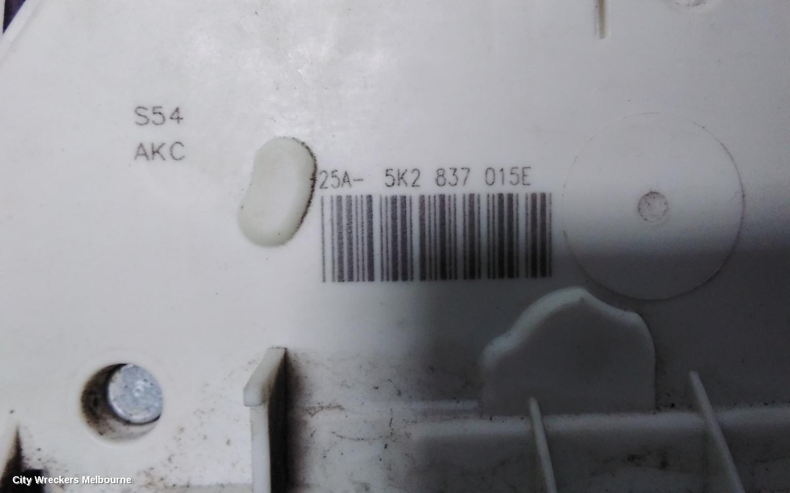 VOLKSWAGEN POLO DOOR/BOOT/GATE LOCK, LEFT FRONT DOOR LOCK, P/N 5K2837015E, 6R, 05/2010 - 09/2017