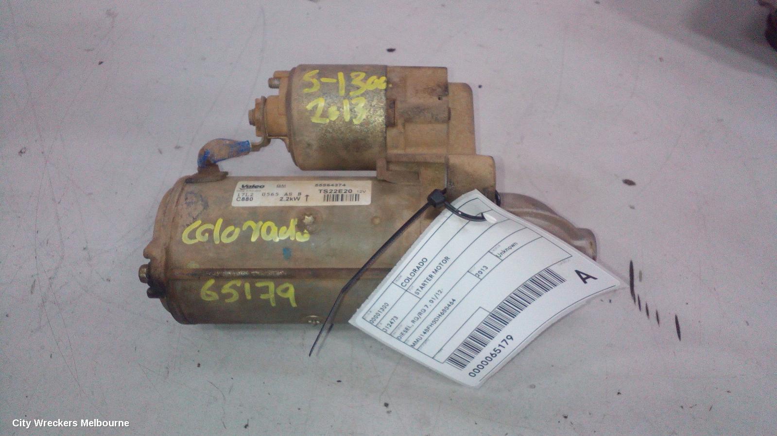 HOLDEN COLORADO STARTER, DIESEL, RG/RG7, 01/2012 - 07/2016