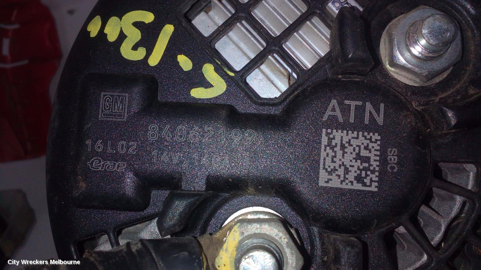 HOLDEN COLORADO ALTERNATOR, DIESEL, RG/RG 7, 01/2012 ONWARDS