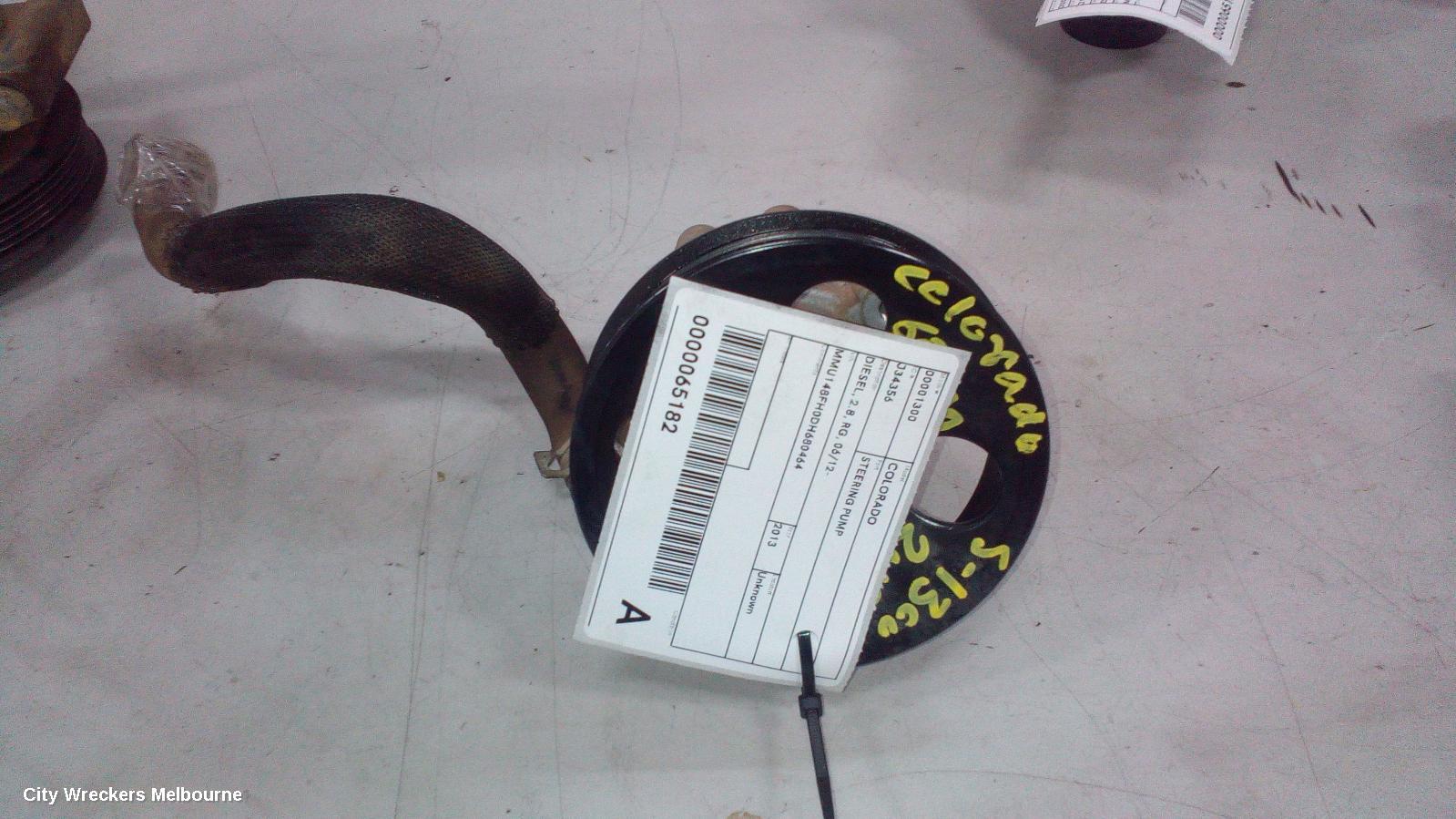 HOLDEN COLORADO STEERING PUMP, DIESEL, 2.5/2.8, RG, 01/2012 - 06/2016
