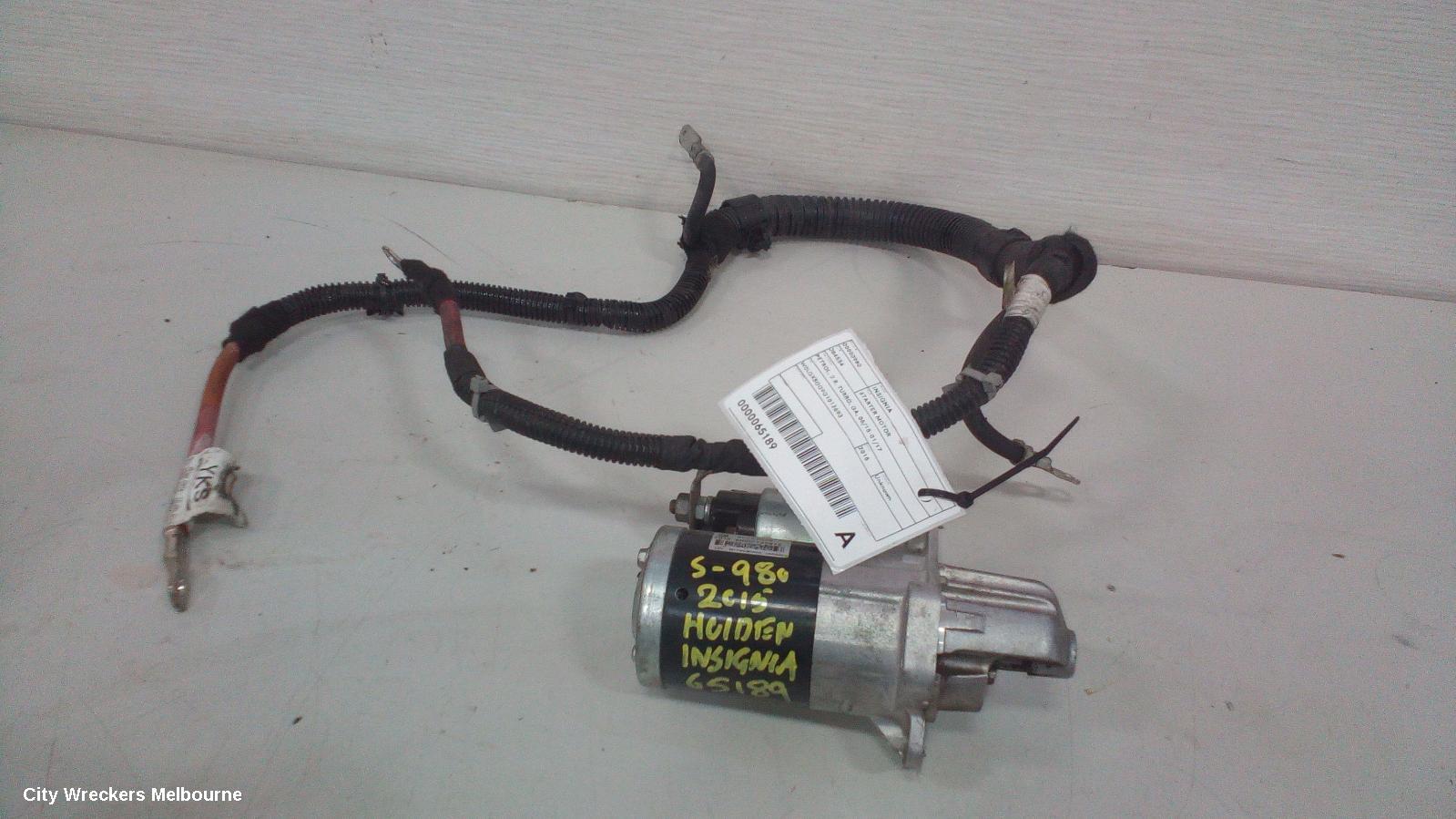 HOLDEN INSIGNIA STARTER, PETROL, 2.8, TURBO, GA, 06/2015 - 01/2017